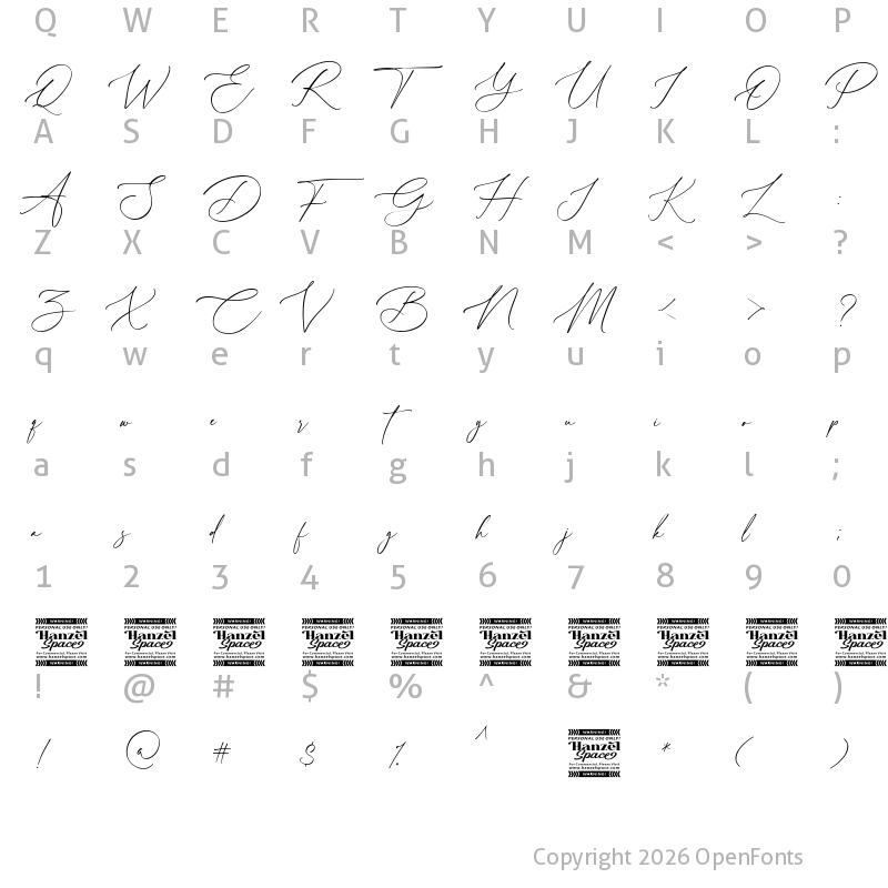 Character Map of Rellington Regular