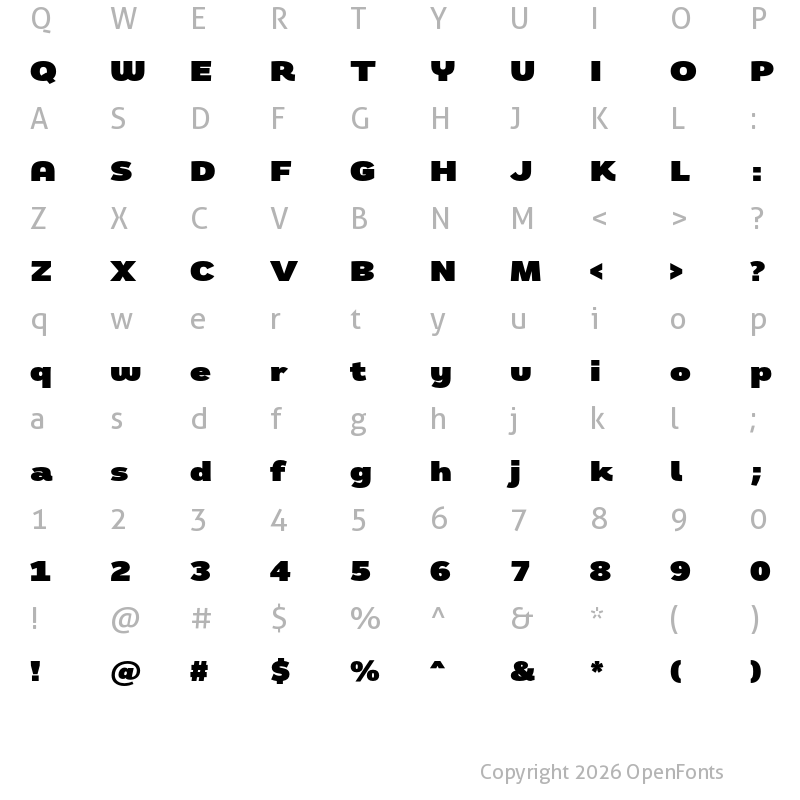 Character Map of Remora Sans W4 Ultra