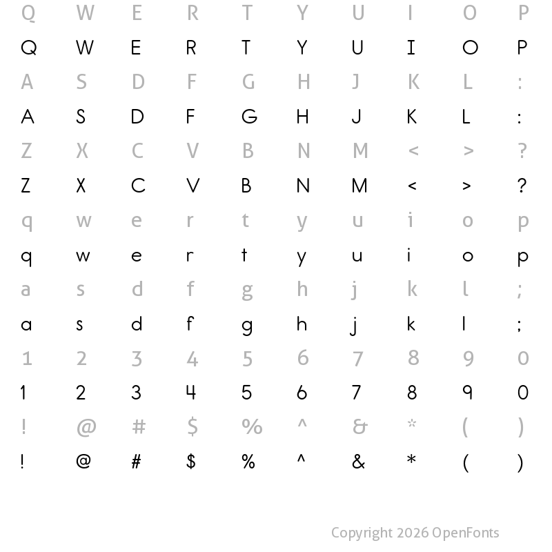 Character Map of Report Regular