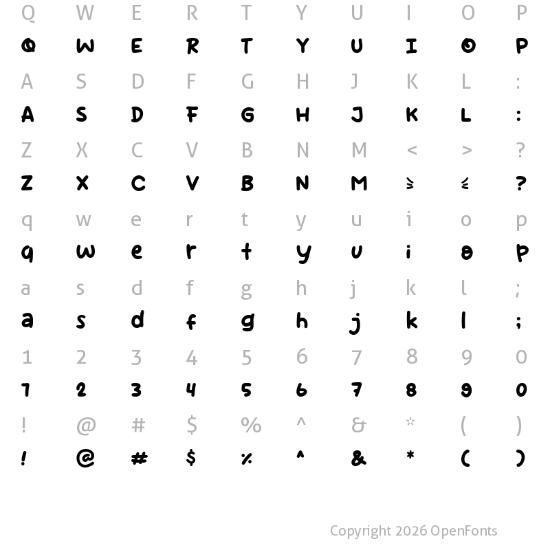 Character Map of Request Coffee Regular