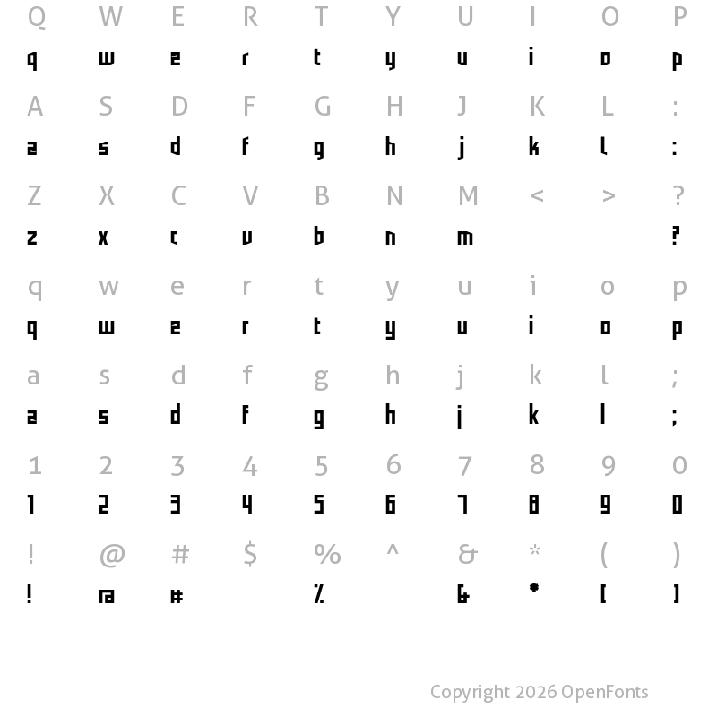 Character Map of resistance Regular