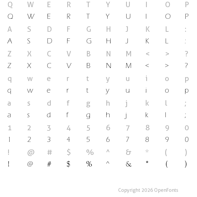 Character Map of reska Regular