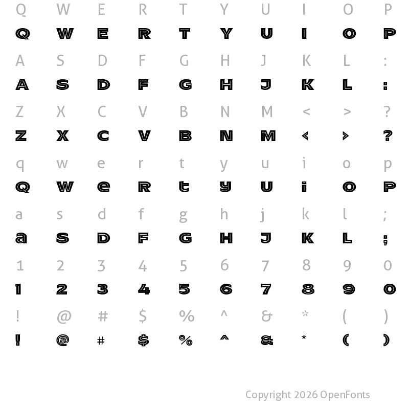 Character Map of resotyk Regular