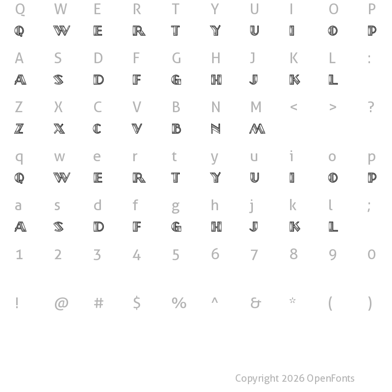 Character Map of Ressa Regular