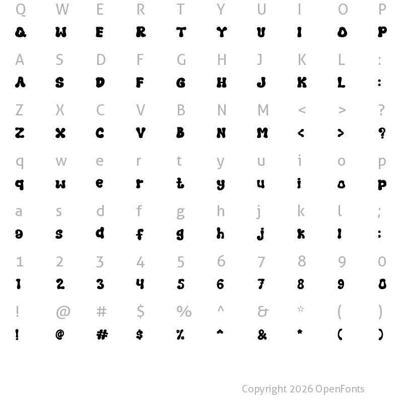 Character Map of Retro Flower Regular