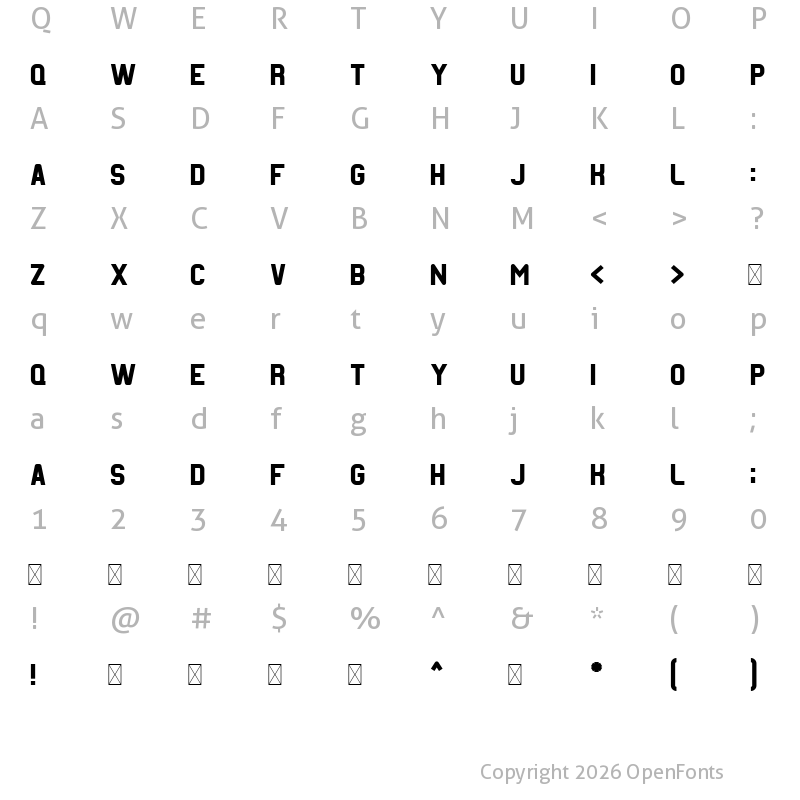 Character Map of Revalate FreeVersion