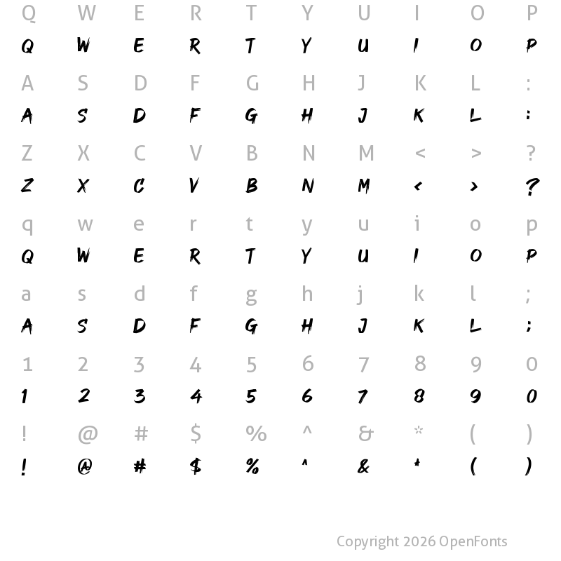 Character Map of REVANT Regular