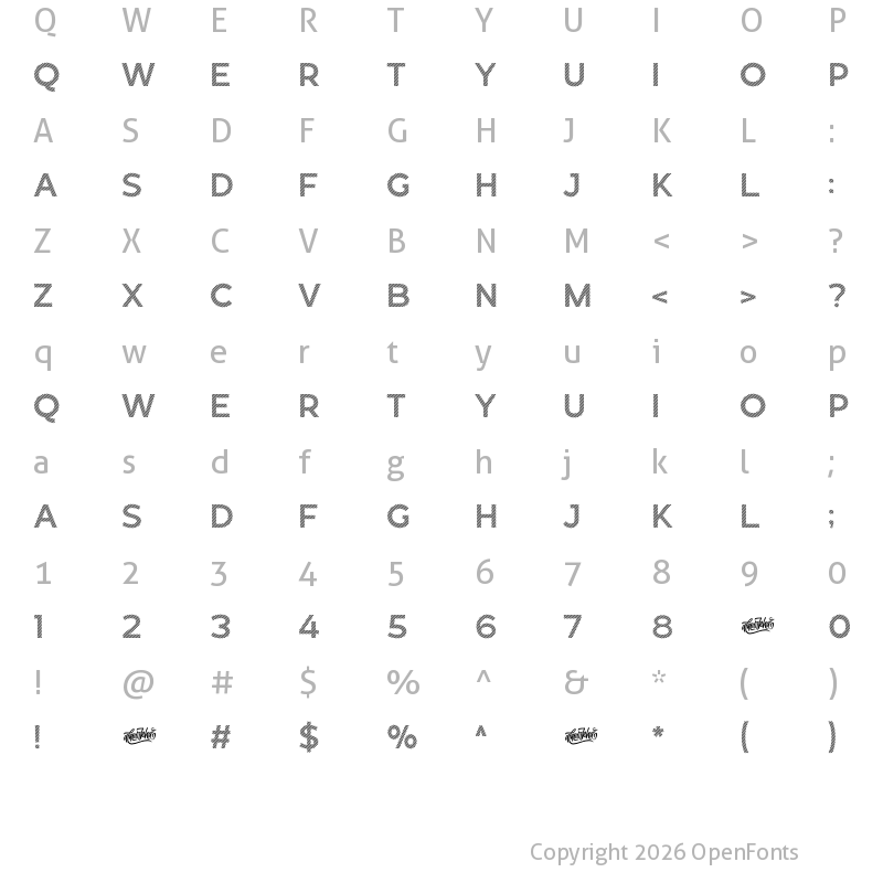 Character Map of Revoxa Strip