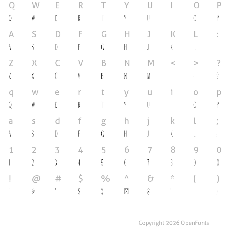 Character Map of Ridge Regular