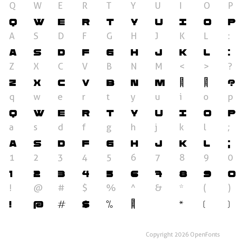 Character Map of Rimma_sans Bold
