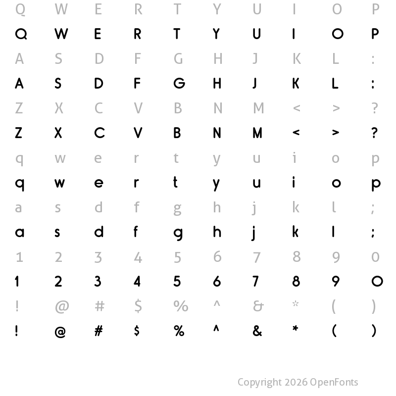 Character Map of Rimouski SemiBold