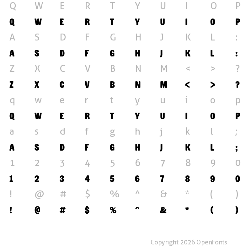 Character Map of Ringold Soft