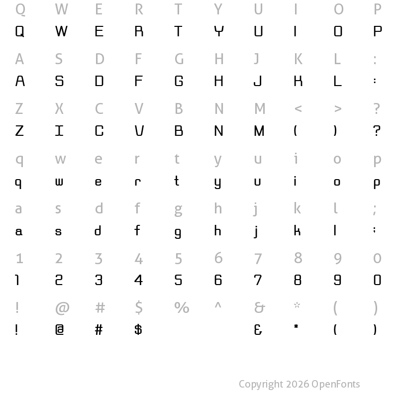 Character Map of Rippen Regular
