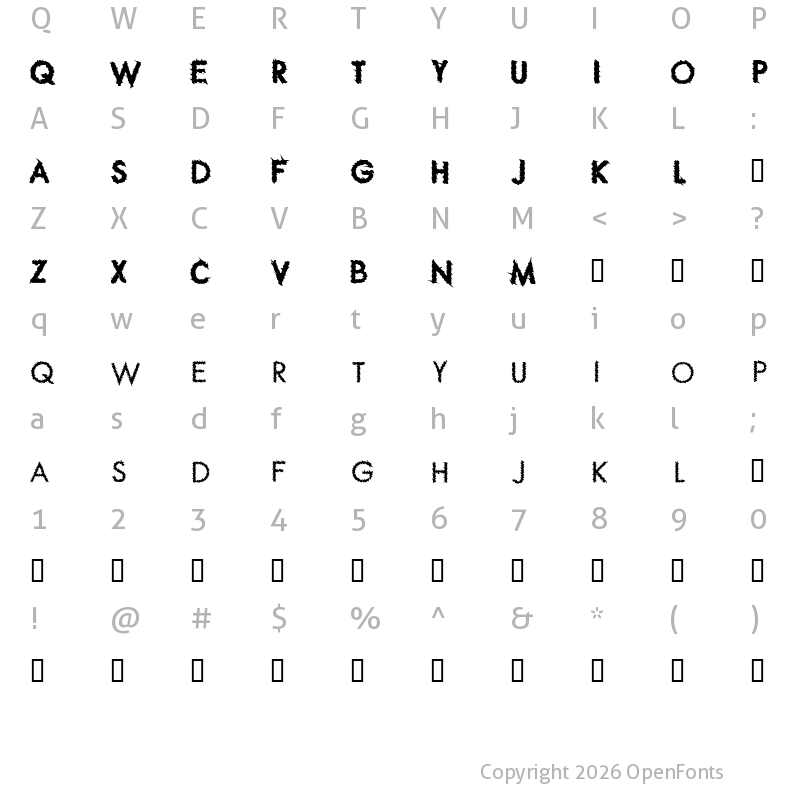 Character Map of Ripple Crumb Regular