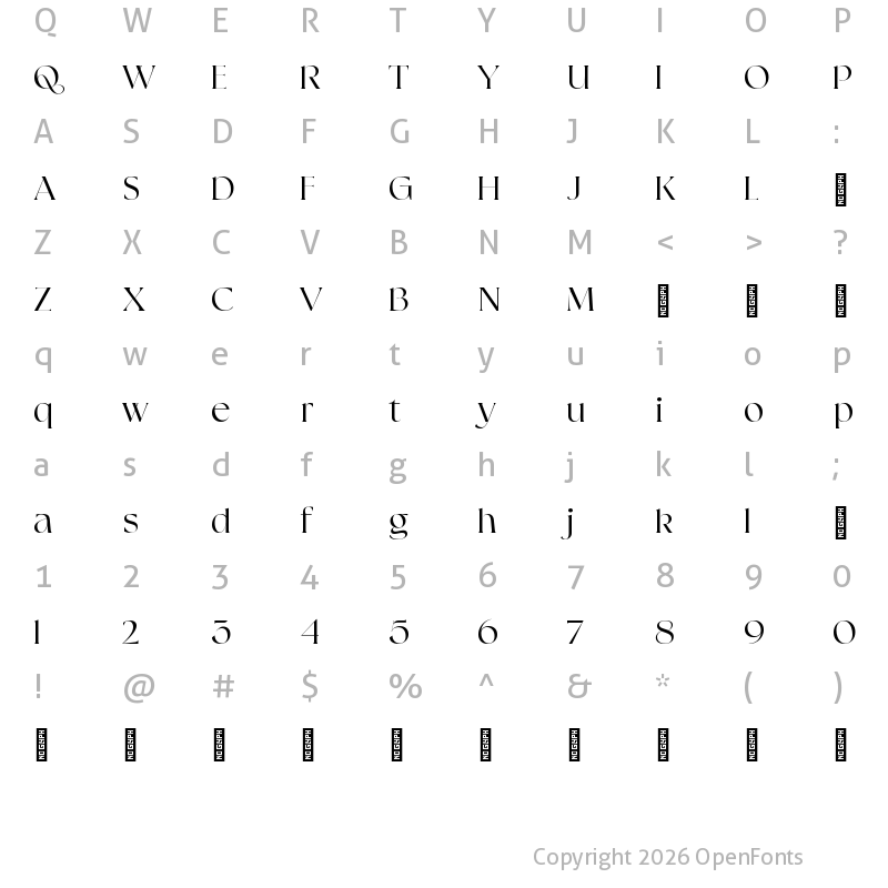 Character Map of Rische Demo