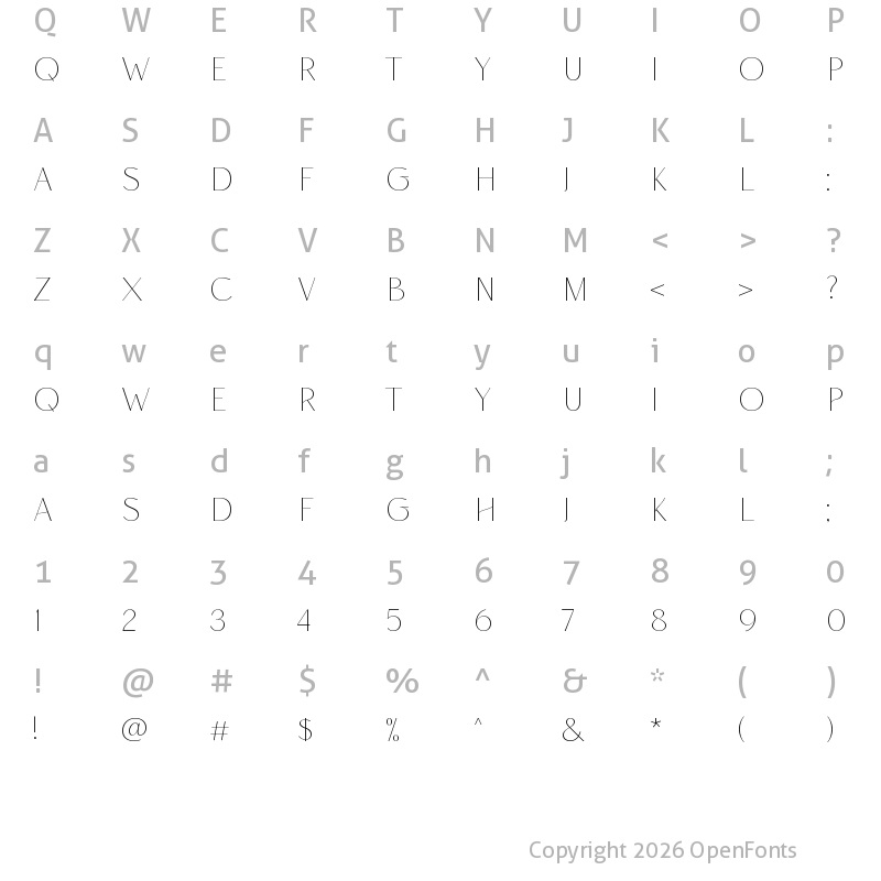 Character Map of Rise of Beauty Thin