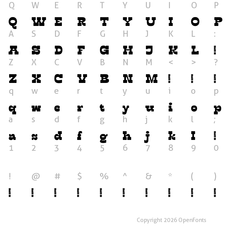 Character Map of Ritchy DEMO Regular