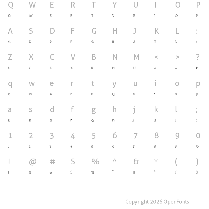 Character Map of RM Playtime medium Regular