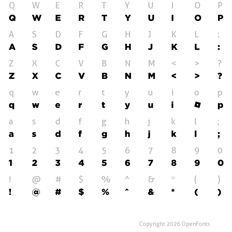 Character Map of ROBLOX Regular 2022 Regular