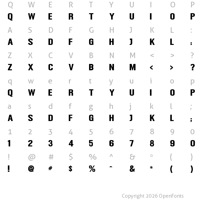 Character Map of Robot Go Regular