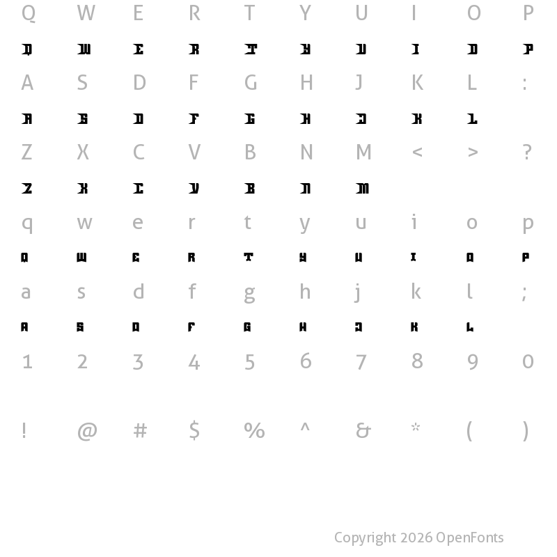 Character Map of Robus Regular