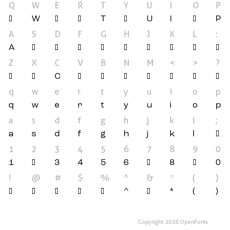 Character Map of RocGrotesk-Regular ?