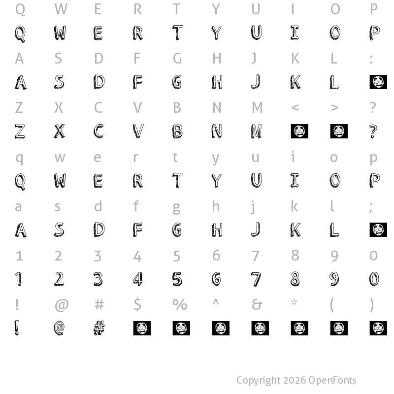 Character Map of ROCKET TO MARS Regular