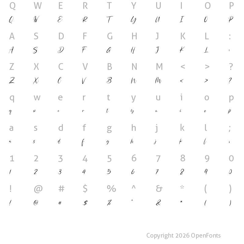 Character Map of Rocqwey Regular