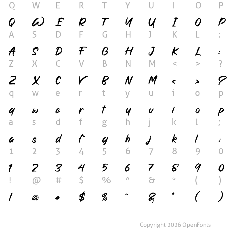Character Map of Rofaela Regular