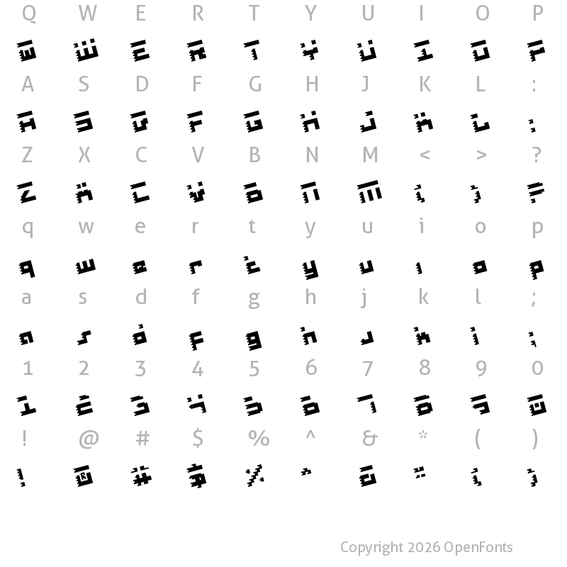 Character Map of Roid Rage Rotate Rotate