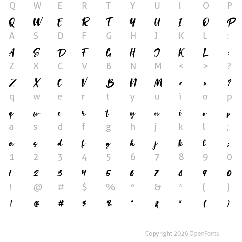 Character Map of Rollis Regular