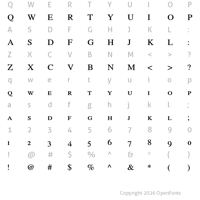 Character Map of Romande ADF Style Std DemiBold