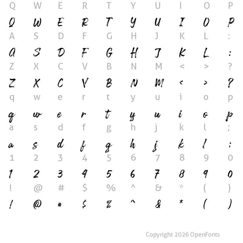 Character Map of Romenia Regular