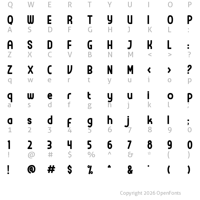 Character Map of RONALDI GUJE Regular