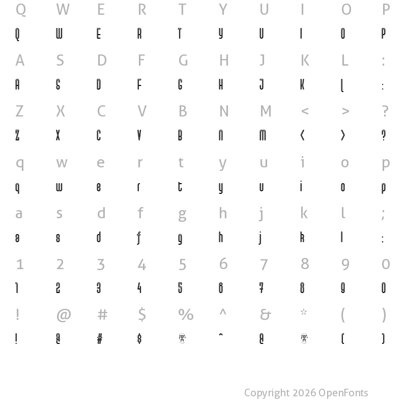 Character Map of Rookworst Regular