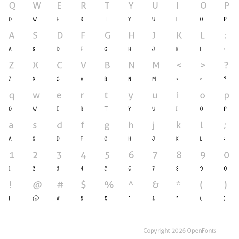 Character Map of Room Handmade Regular