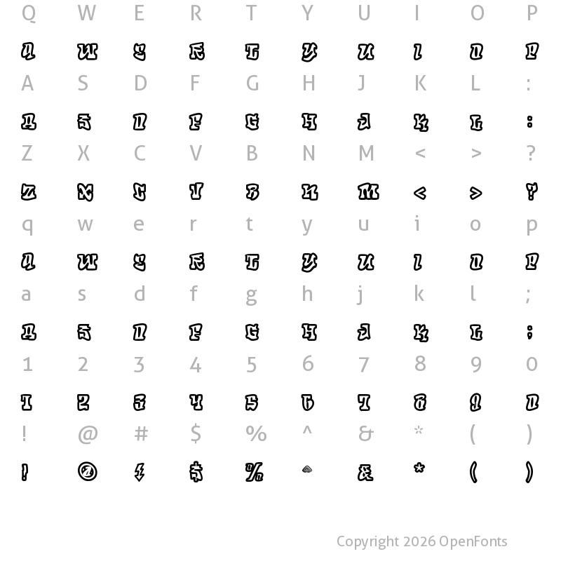 Character Map of RoteFlora Regular