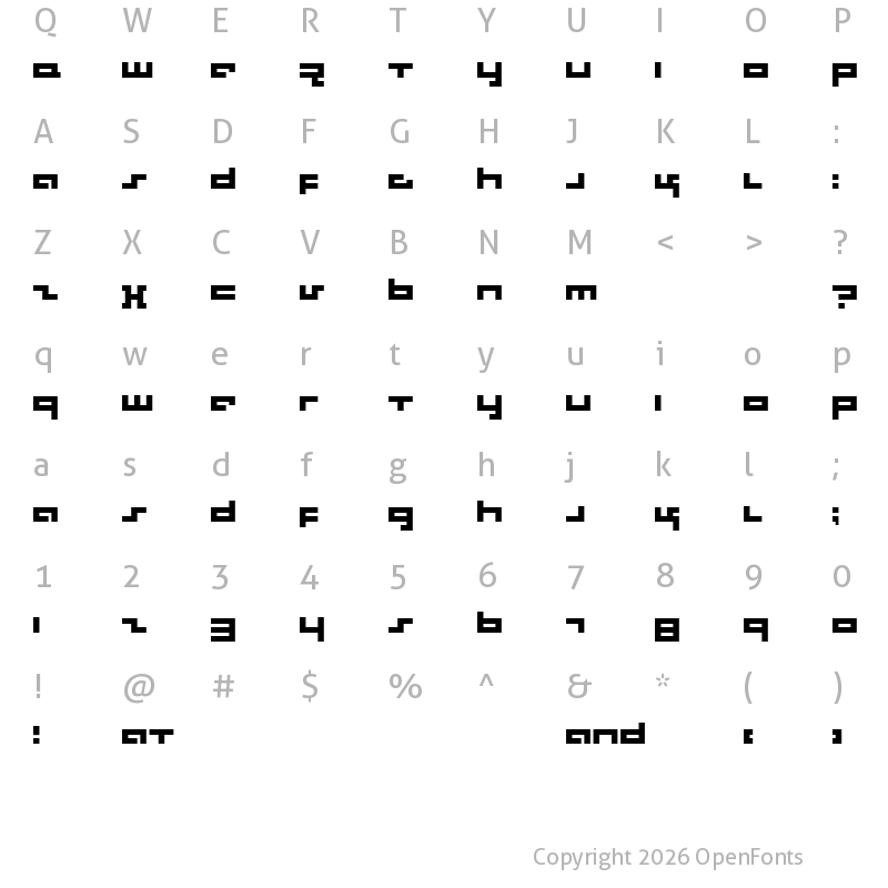 Character Map of Rotek Regular