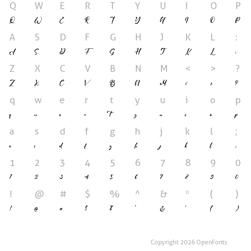 Character Map of Rotterdam Canal Regular