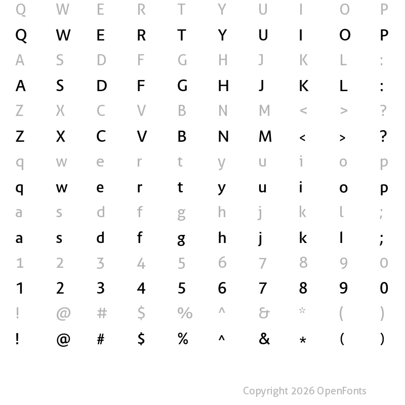 Character Map of Route 159 SemiBold