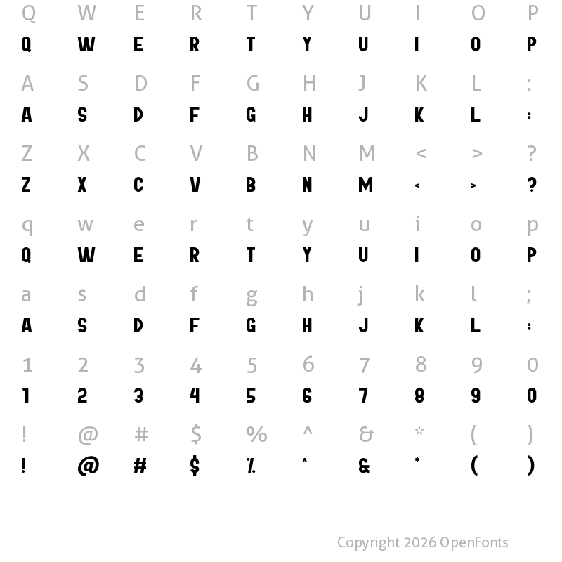 Character Map of ROYAL MOSCOW Regular