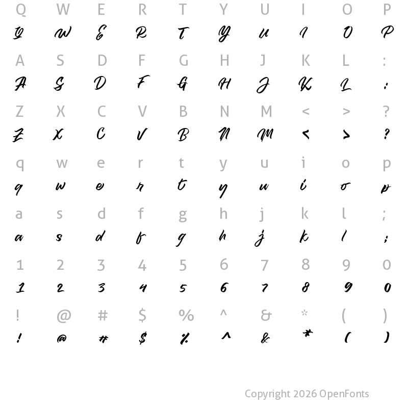 Character Map of Royal muffin Regular