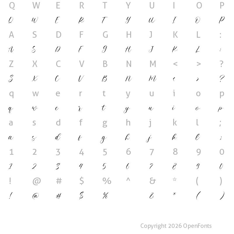 Character Map of Royale Kingdom Regular