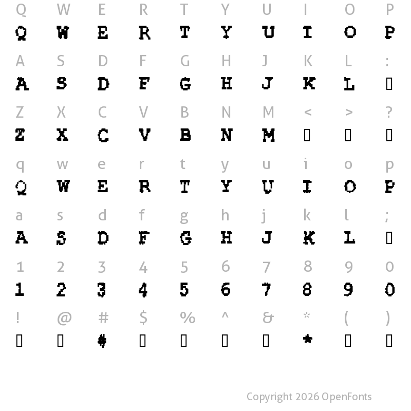 Character Map of Rubber Biscuit Bold