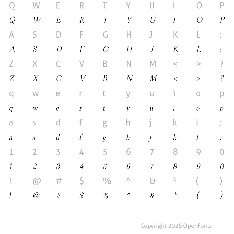 Character Map of Rudolphin Oblique Regular