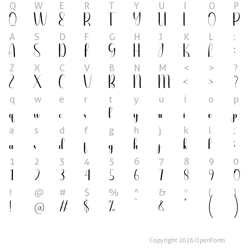 Character Map of Rumble Regular