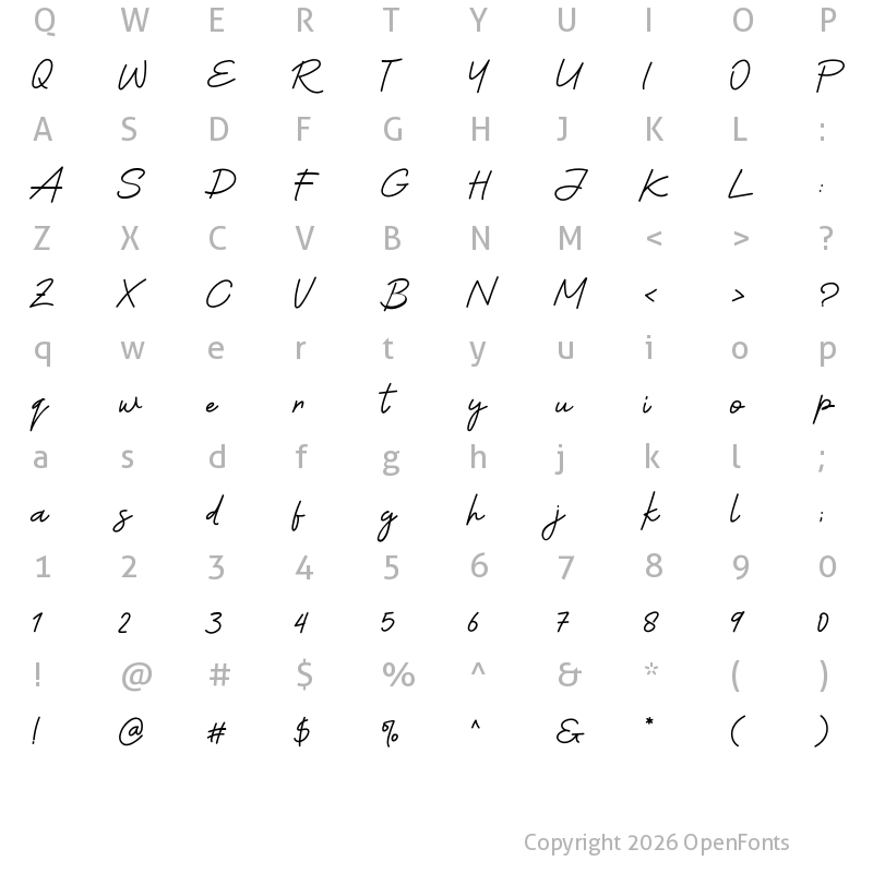 Character Map of Rumpi Regular
