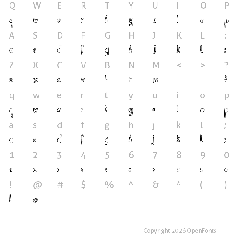 Character Map of RvD_SUITCASEBOY Regular