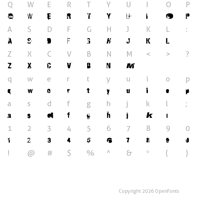 Character Map of RvD_TRAKTORFAHRER Regular