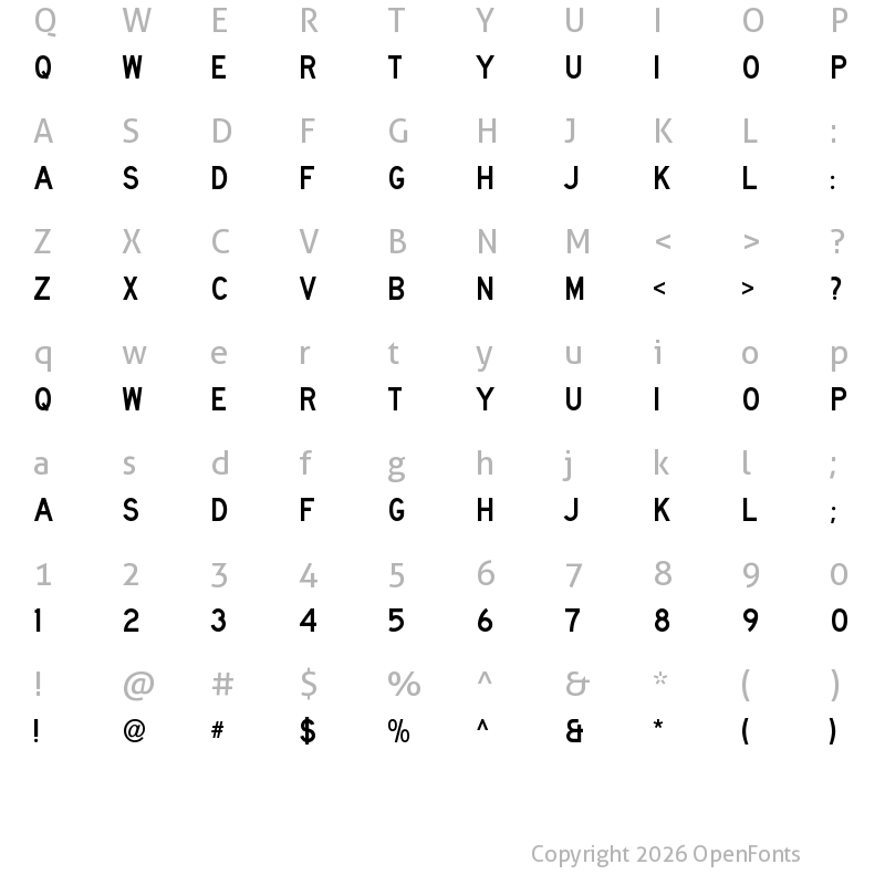Character Map of SaaSeriesDDOT Regular